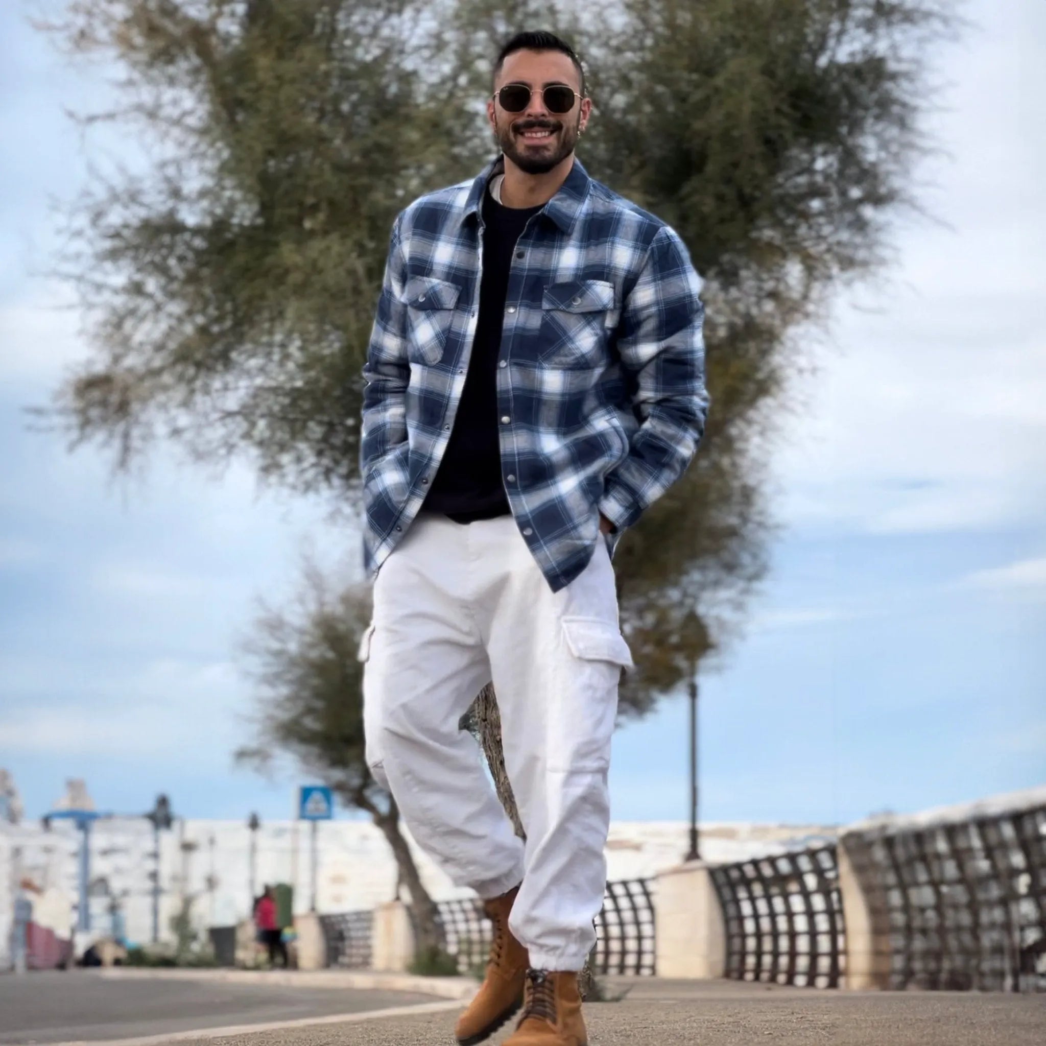 Blue White